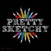 Pretty Sketchy Artist Drawing Sketching Colored Pencils Tall T-Shirt