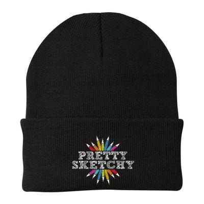 Pretty Sketchy Artist Drawing Sketching Colored Pencils Beanie