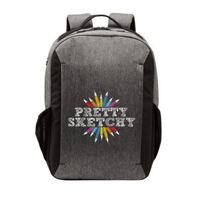 Pretty Sketchy Artist Drawing Sketching Colored Pencils Vector Backpack