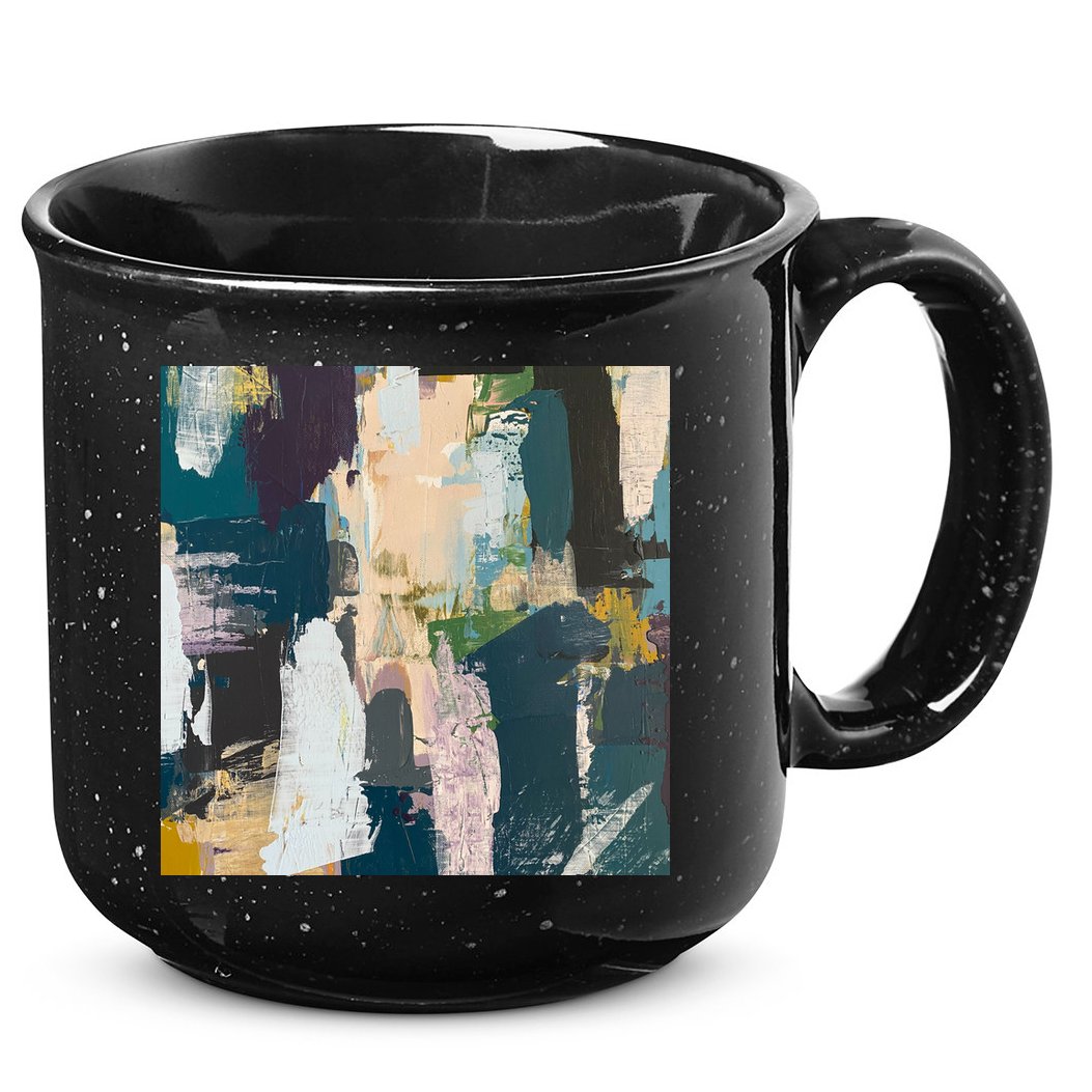 Paint Splatter Art Pattern 15oz Campfire Ceramic Mug