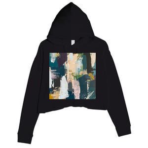 Paint Splatter Art Pattern Crop Fleece Hoodie