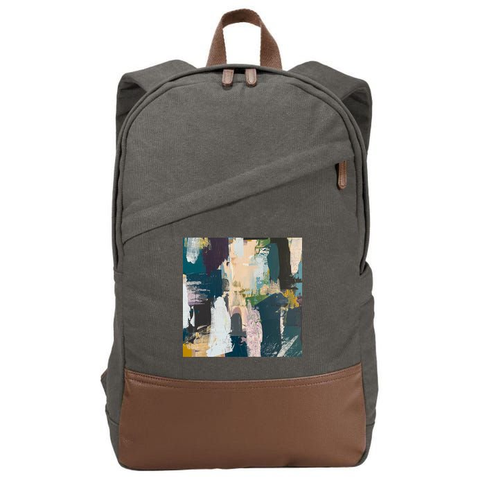 Paint Splatter Art Pattern Cotton Canvas Backpack