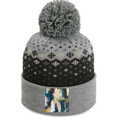 Paint Splatter Art Pattern The Baniff Cuffed Pom Beanie