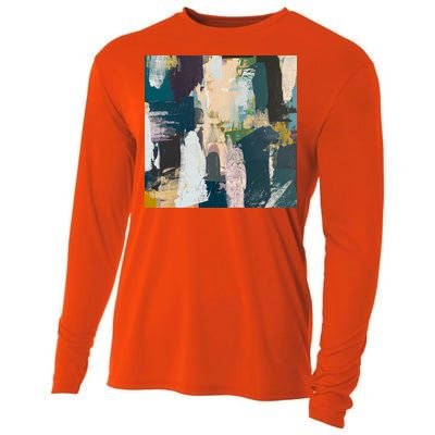 Paint Splatter Art Pattern Cooling Performance Long Sleeve Crew