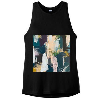 Paint Splatter Art Pattern Ladies PosiCharge Tri-Blend Wicking Tank