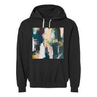 Paint Splatter Art Pattern Garment-Dyed Fleece Hoodie