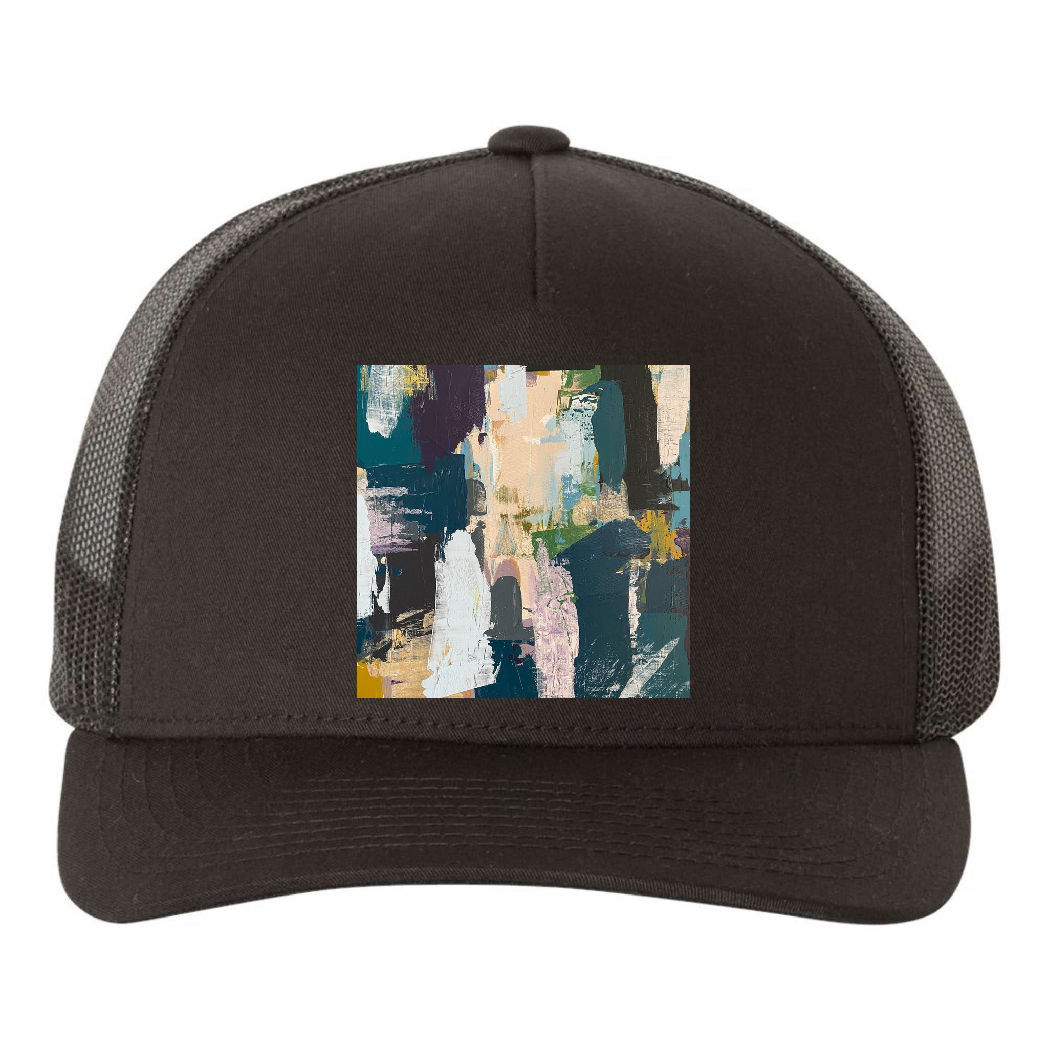 Paint Splatter Art Pattern Yupoong Adult 5-Panel Trucker Hat