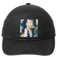 Paint Splatter Art Pattern 7-Panel Snapback Hat