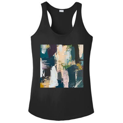 Paint Splatter Art Pattern Ladies PosiCharge Competitor Racerback Tank