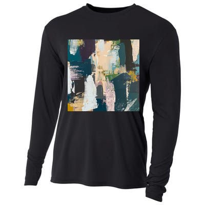 Paint Splatter Art Pattern Cooling Performance Long Sleeve Crew
