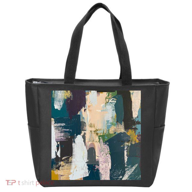 Paint Splatter Art Pattern Zip Tote Bag