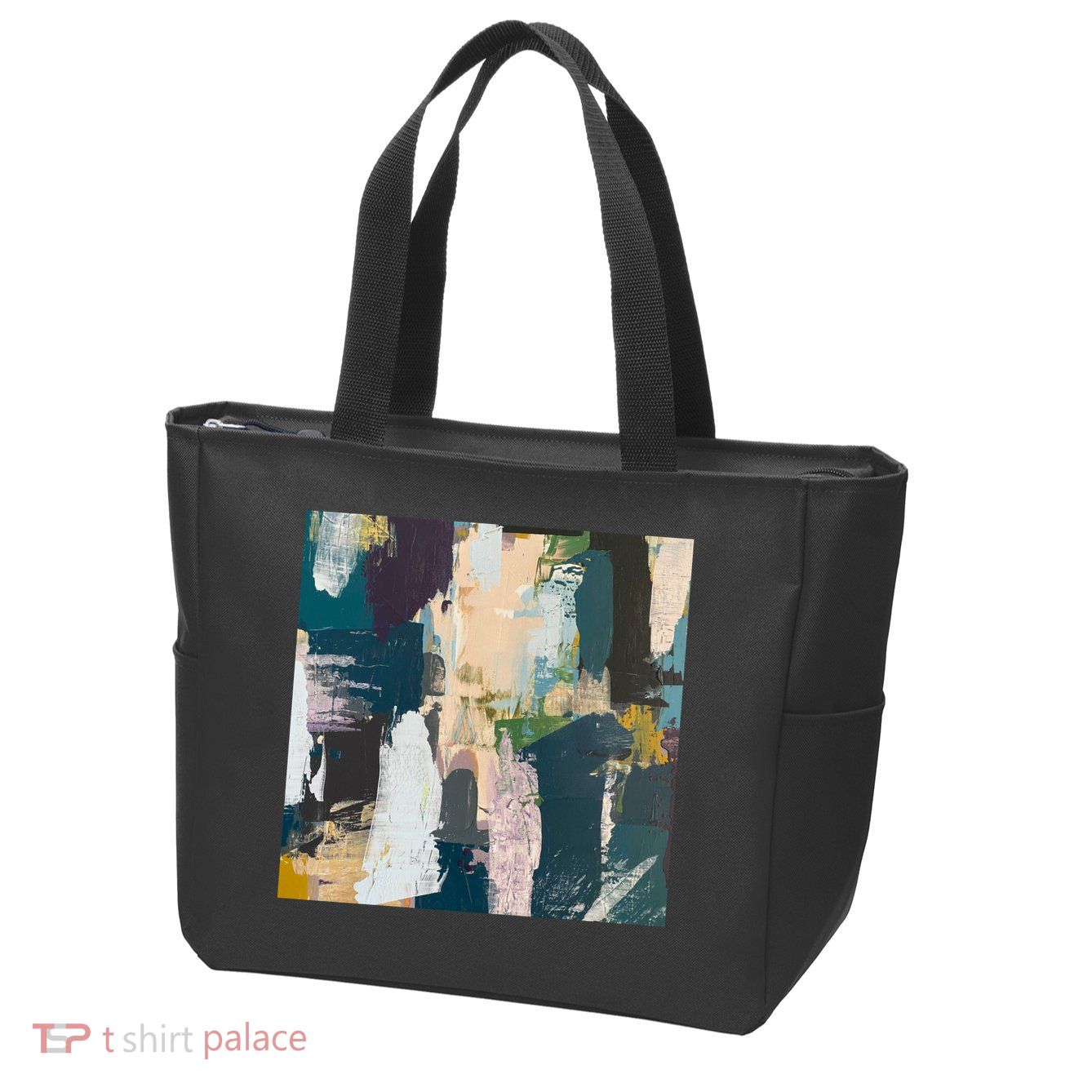 Paint Splatter Art Pattern Zip Tote Bag