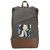 Paint Splatter Art Pattern Cotton Canvas Backpack