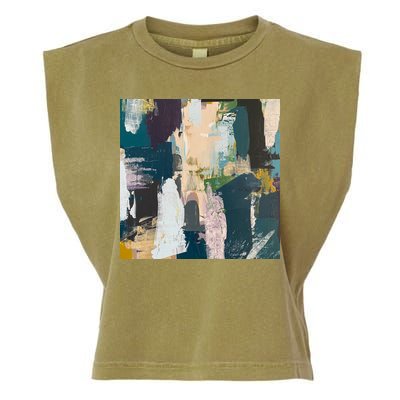 Paint Splatter Art Pattern Garment-Dyed Women's Muscle Tee