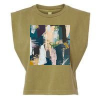 Paint Splatter Art Pattern Garment-Dyed Women's Muscle Tee