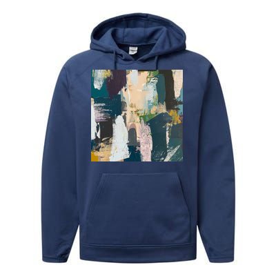 Paint Splatter Art Pattern Performance Fleece Hoodie