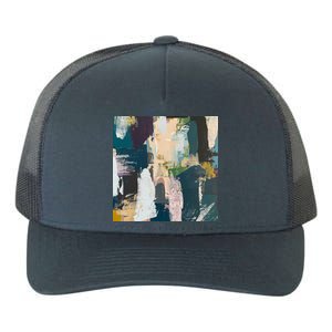 Paint Splatter Art Pattern Yupoong Adult 5-Panel Trucker Hat