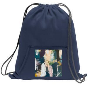 Paint Splatter Art Pattern Sweatshirt Cinch Pack Bag