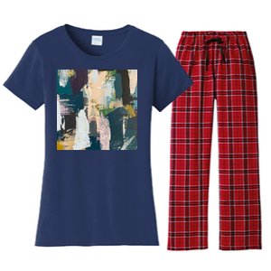 Paint Splatter Art Pattern Women's Flannel Pajama Set