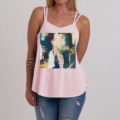 Paint Splatter Art Pattern Women's Strappy Tank