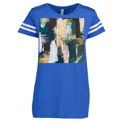 Paint Splatter Art Pattern Enza Ladies Jersey Football T-Shirt