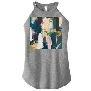 Paint Splatter Art Pattern Women's Perfect Tri Rocker Tank