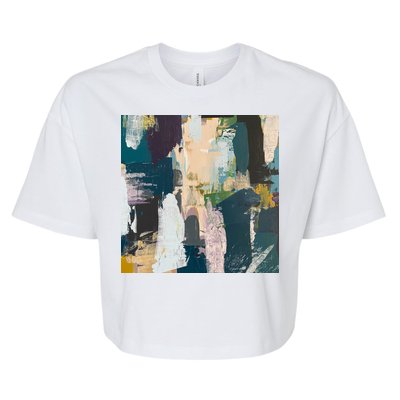 Paint Splatter Art Pattern Bella+Canvas Jersey Crop Tee