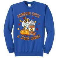 Pumpkin Spice And Jesus Christ Funny Coffee Lovers Gifts Tall Sweatshirt