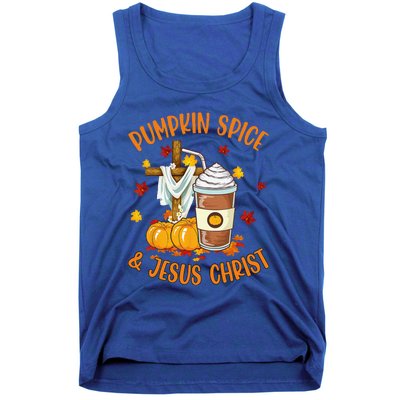 Pumpkin Spice And Jesus Christ Funny Coffee Lovers Gifts Tank Top