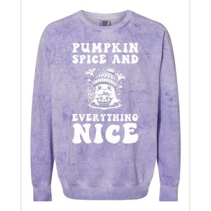 Pumpkin Spice And Everything Nice Ghost Great Gift Colorblast Crewneck Sweatshirt