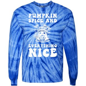 Pumpkin Spice And Everything Nice Ghost Great Gift Tie-Dye Long Sleeve Shirt