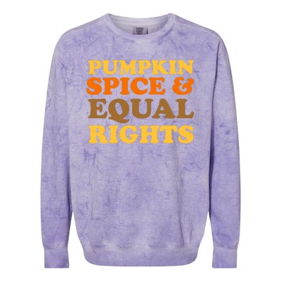 Pumpkin Spice And Equal Rights Colorblast Crewneck Sweatshirt