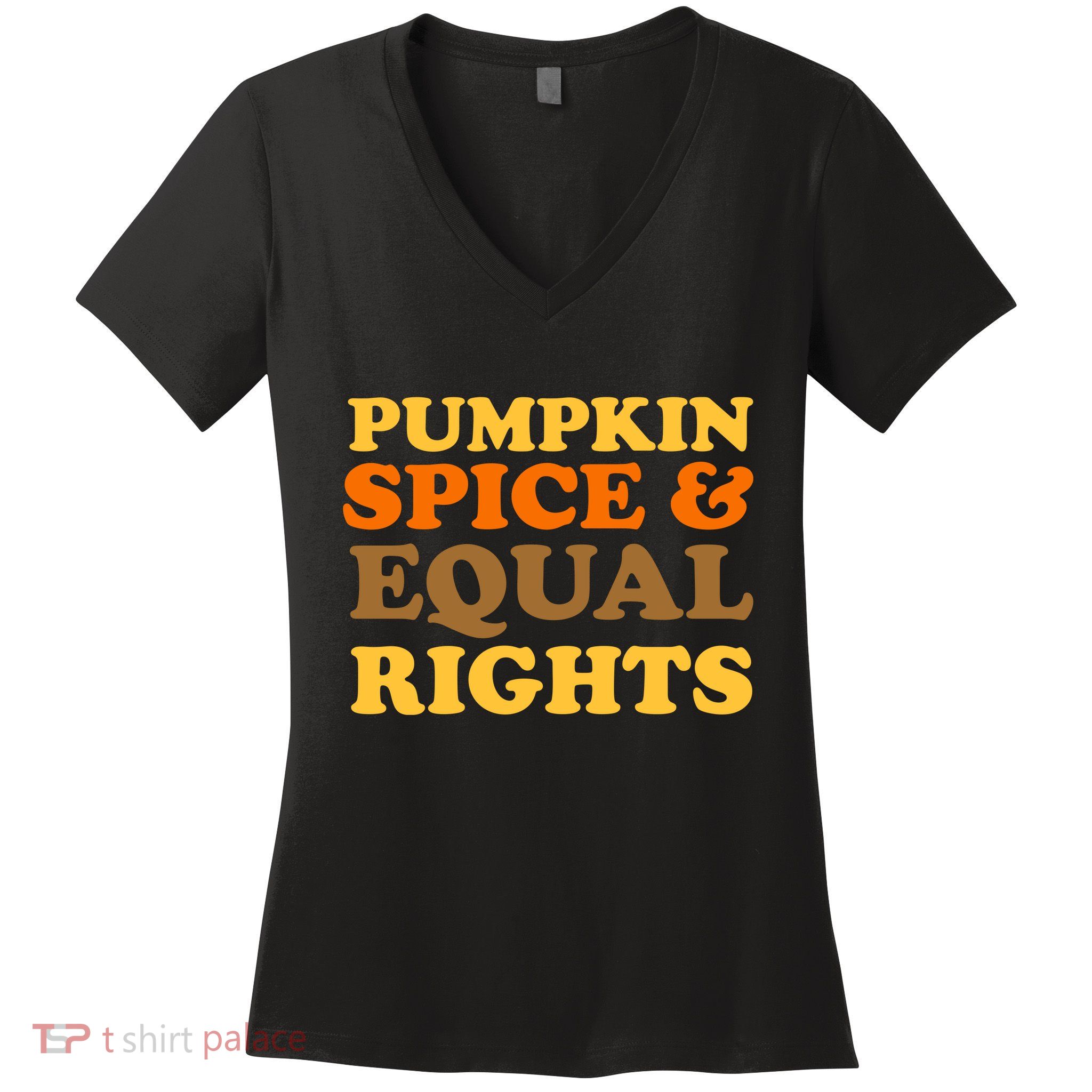 Pumpkin Spice And Equal Rights Women's V-Neck T-Shirt