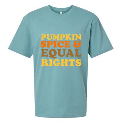 Pumpkin Spice And Equal Rights Sueded Cloud Jersey T-Shirt