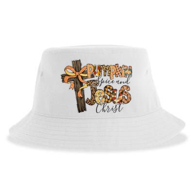 Pumpkin Spice And Jesus Christian God Faith Sustainable Bucket Hat