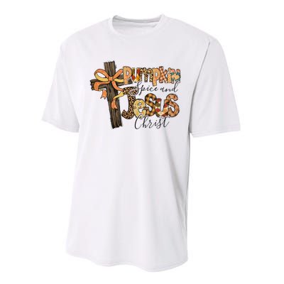 Pumpkin Spice And Jesus Christian God Faith Performance Sprint T-Shirt