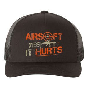 Paintball Sport Airsoft Yes It Hurts Paint Ball Target Yupoong Adult 5-Panel Trucker Hat