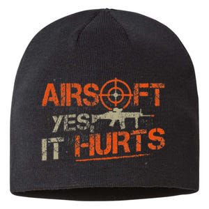 Paintball Sport Airsoft Yes It Hurts Paint Ball Target Sustainable Beanie