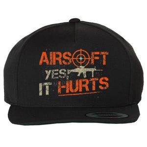 Paintball Sport Airsoft Yes It Hurts Paint Ball Target Wool Snapback Cap