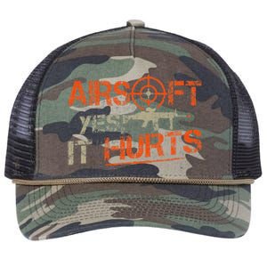 Paintball Sport Airsoft Yes It Hurts Paint Ball Target Retro Rope Trucker Hat Cap