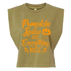 Pumpkin Spice And Everything Nice Pumpkin Halloween Garment-Dyed Women's Muscle Tee