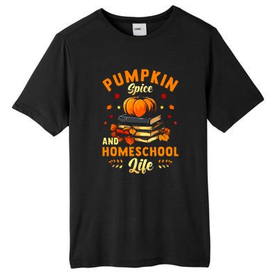 Pumpkin Spice And Homeschool Life Gift For Thankgiving Day Tall Fusion ChromaSoft Performance T-Shirt