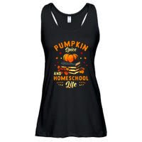 Pumpkin Spice And Homeschool Life Gift For Thankgiving Day Ladies Essential Flowy Tank