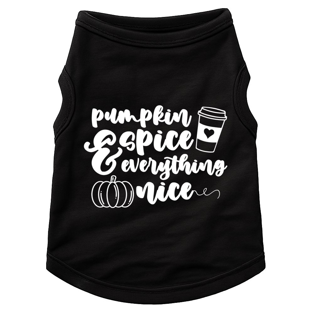 Pumpkin Spice And Everything Nice Halloween Coffee Lover Doggie Tank