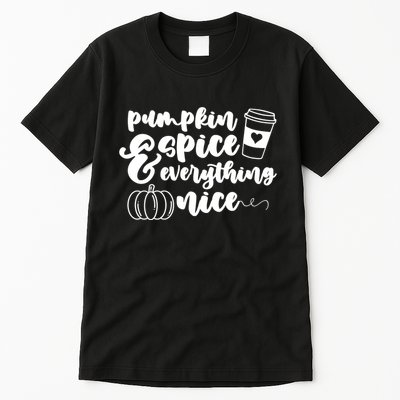 Pumpkin Spice And Everything Nice Halloween Coffee Lover Tall T-Shirt