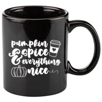 Pumpkin Spice And Everything Nice Halloween Coffee Lover 11oz C Handle Ceramic Mug