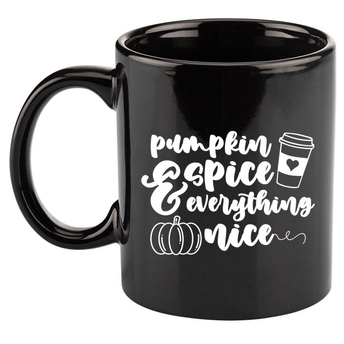 Pumpkin Spice And Everything Nice Halloween Coffee Lover 11oz C Handle Ceramic Mug
