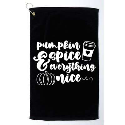 Pumpkin Spice And Everything Nice Halloween Coffee Lover Platinum Collection Golf Towel