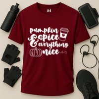 Pumpkin Spice And Everything Nice Halloween Coffee Lover Cooling Performance Crew T-Shirt