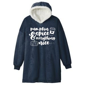 Pumpkin Spice And Everything Nice Halloween Coffee Lover Hooded Wearable Blanket